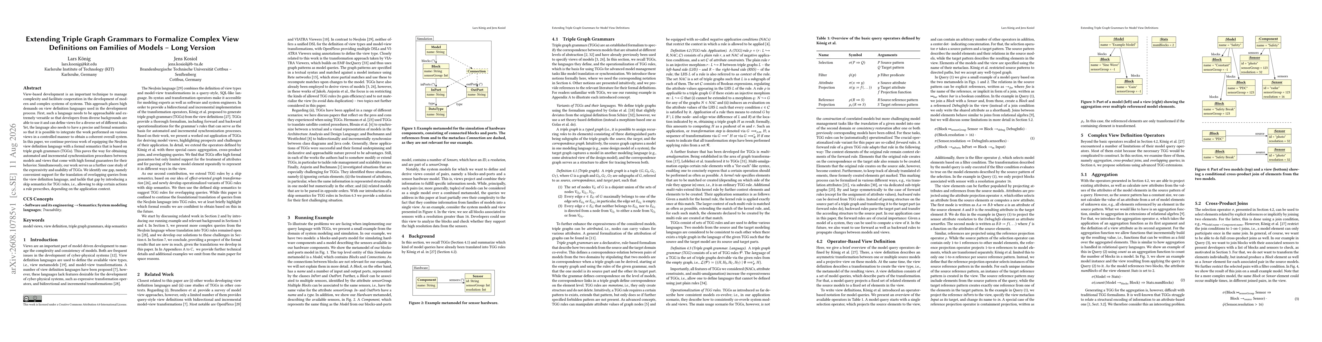Thumbnail for Extending Triple Graph Grammars to Formalize Complex View Definitions on Families of Models - Long Version