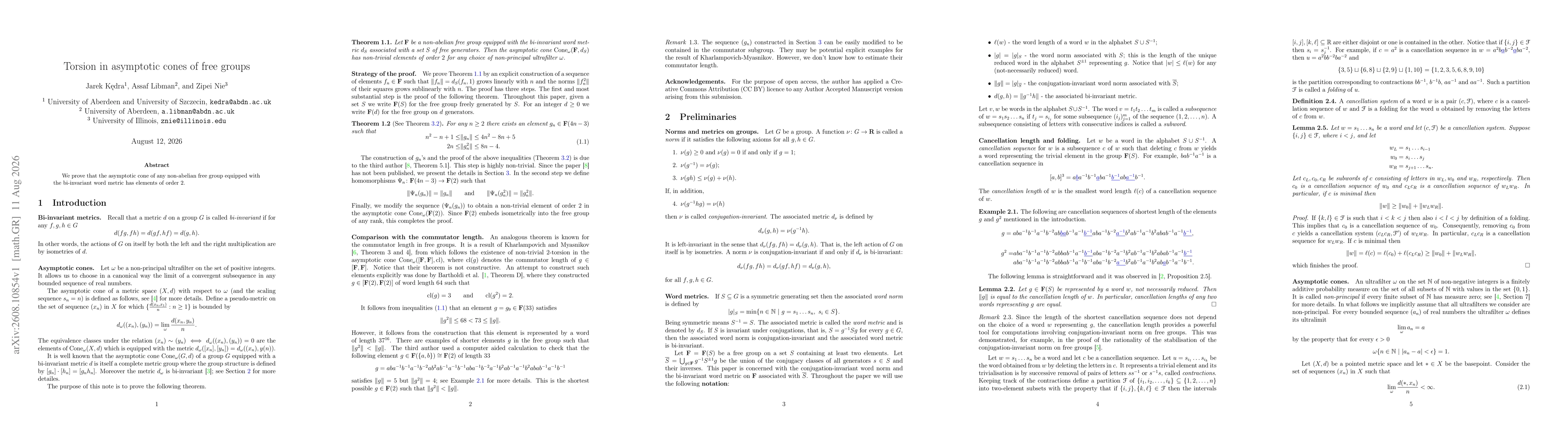 Thumbnail for Torsion in asymptotic cones of free groups