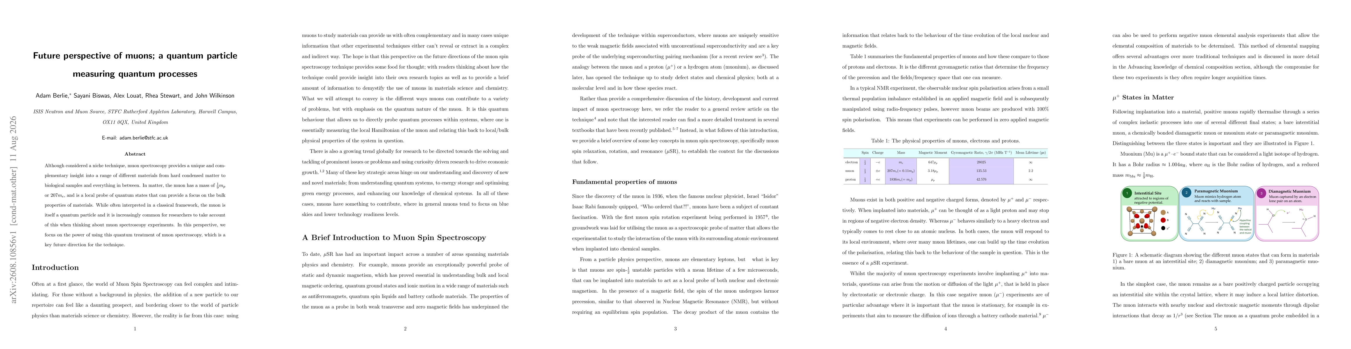 Thumbnail for Future perspective of muons; a quantum particle measuring quantum processes