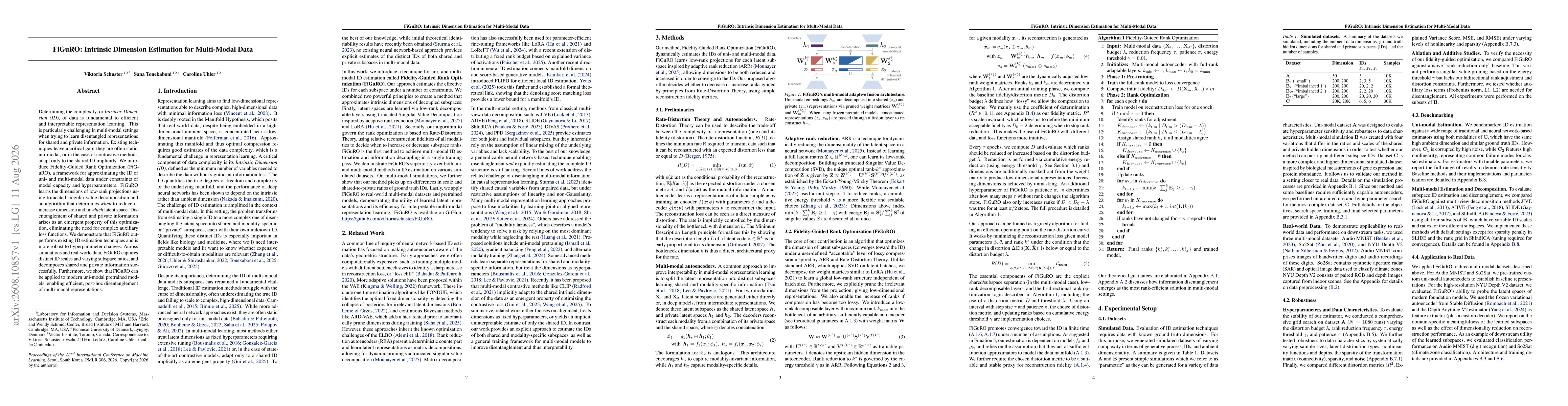 Thumbnail for FiGuRO: Intrinsic Dimension Estimation for Multi-Modal Data