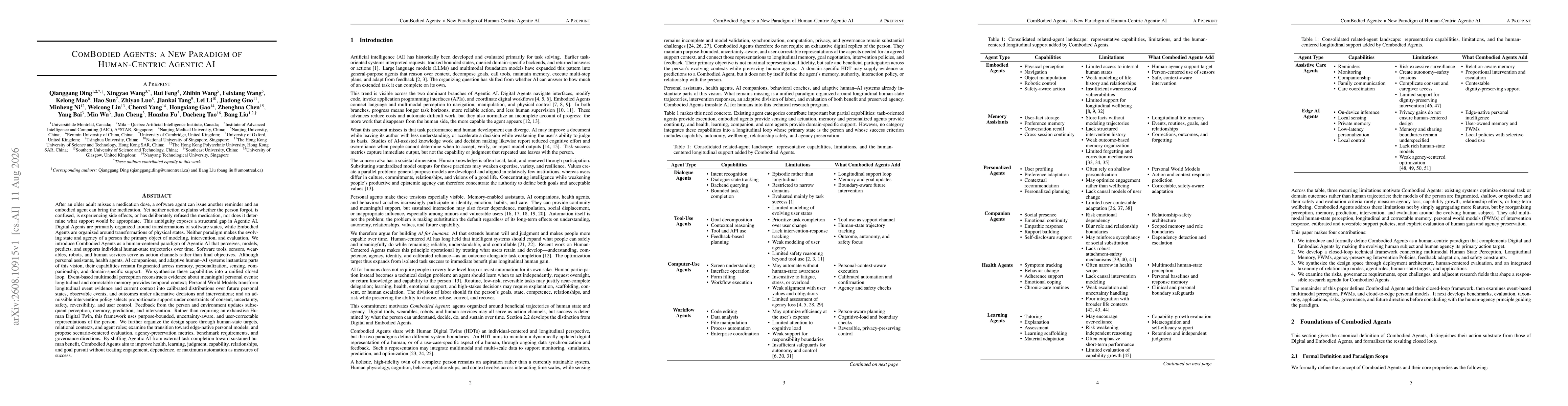 Thumbnail for ComBodied Agents: a New Paradigm of Human-Centric Agentic AI