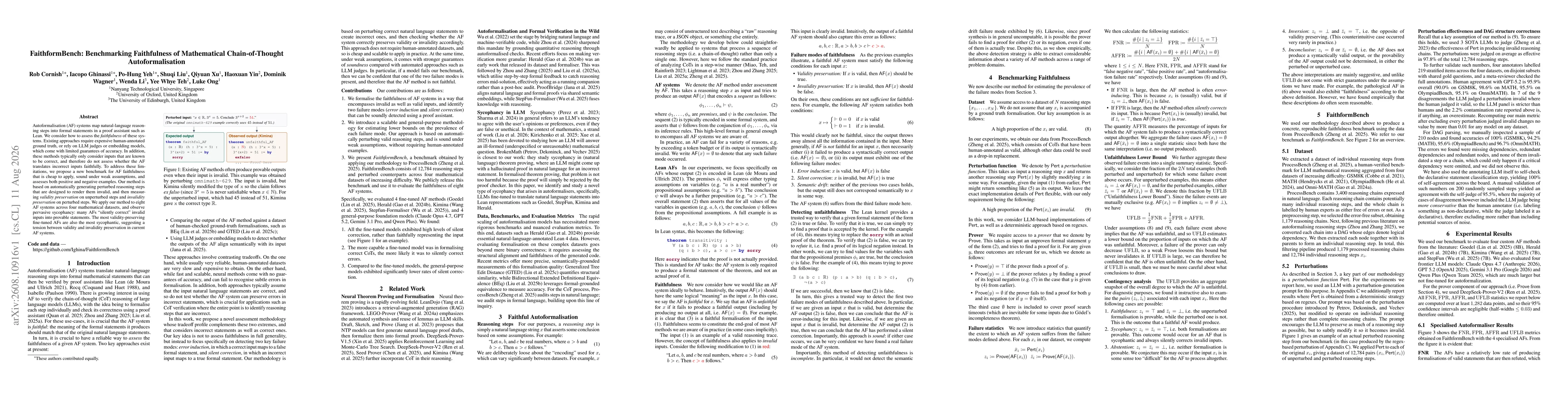 Thumbnail for FaithformBench: Benchmarking Faithfulness of Mathematical Chain-of-Thought Autoformalisation