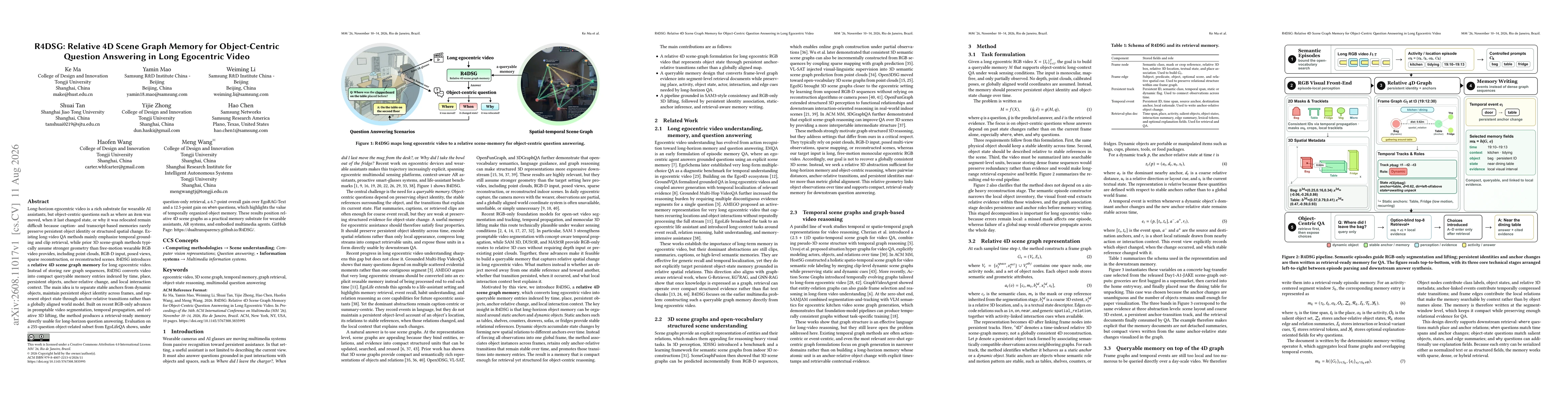 Thumbnail for R4DSG: Relative 4D Scene Graph Memory for Object-Centric Question Answering in Long Egocentric Video