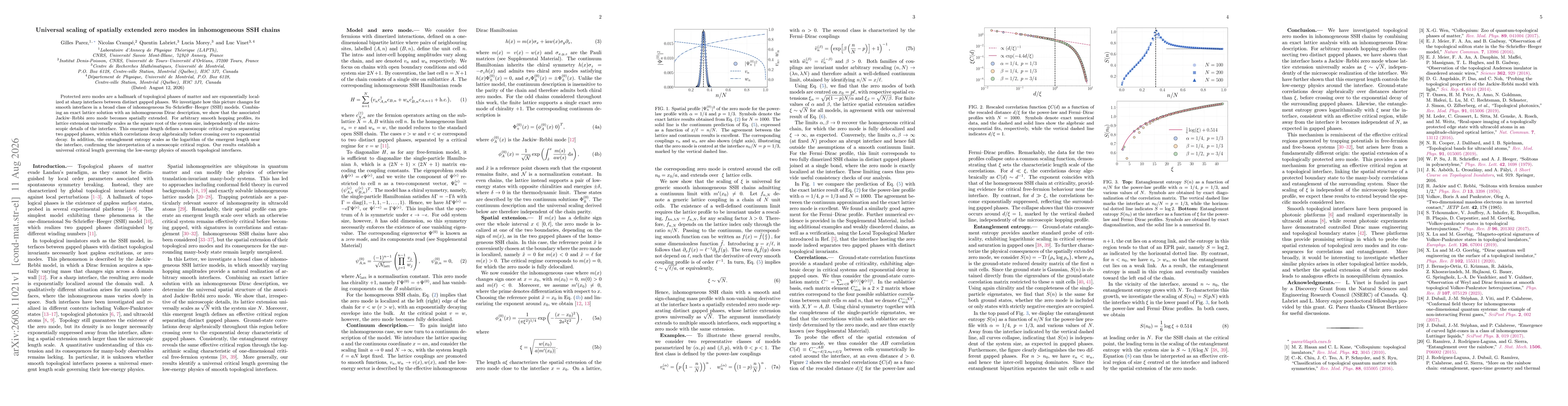 Thumbnail for Universal scaling of spatially extended zero modes in inhomogeneous SSH chains