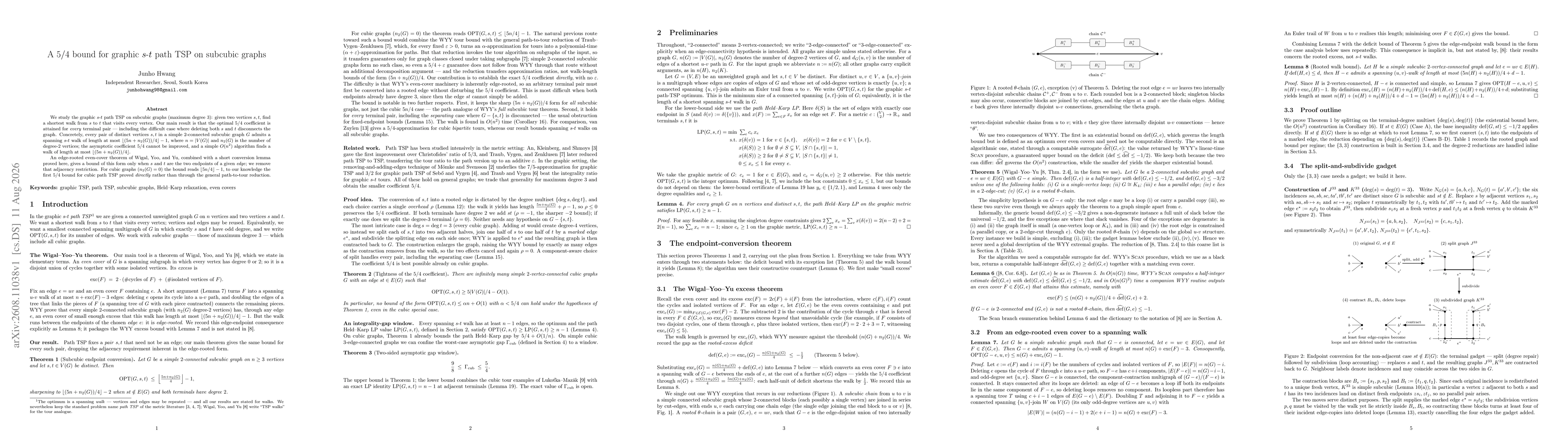 Thumbnail for A 5/4 bound for graphic $s$-$t$ path TSP on subcubic graphs