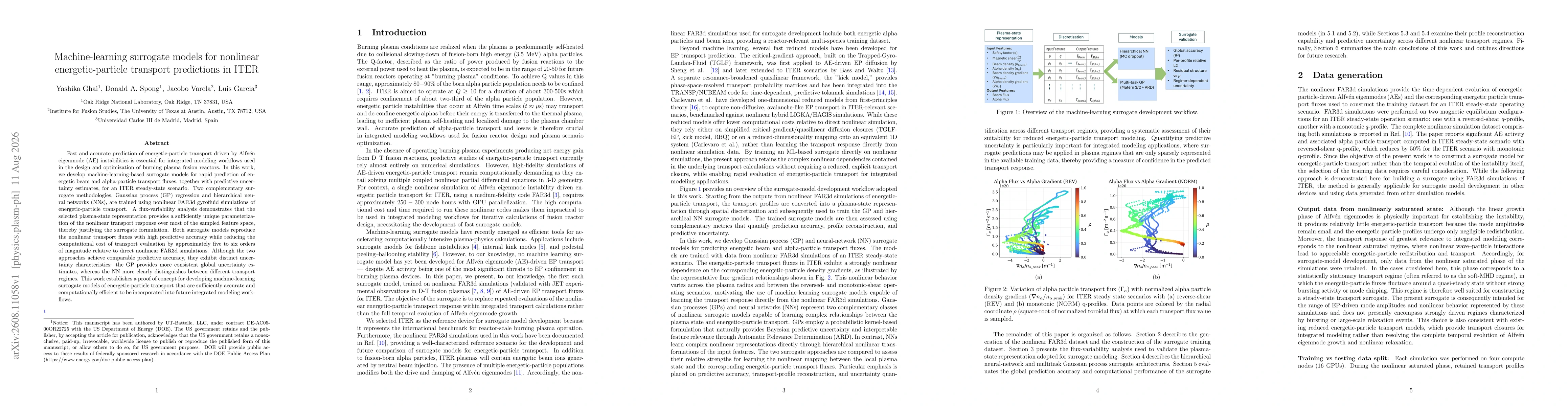 Thumbnail for Machine-learning surrogate models for nonlinear energetic-particle transport predictions in ITER