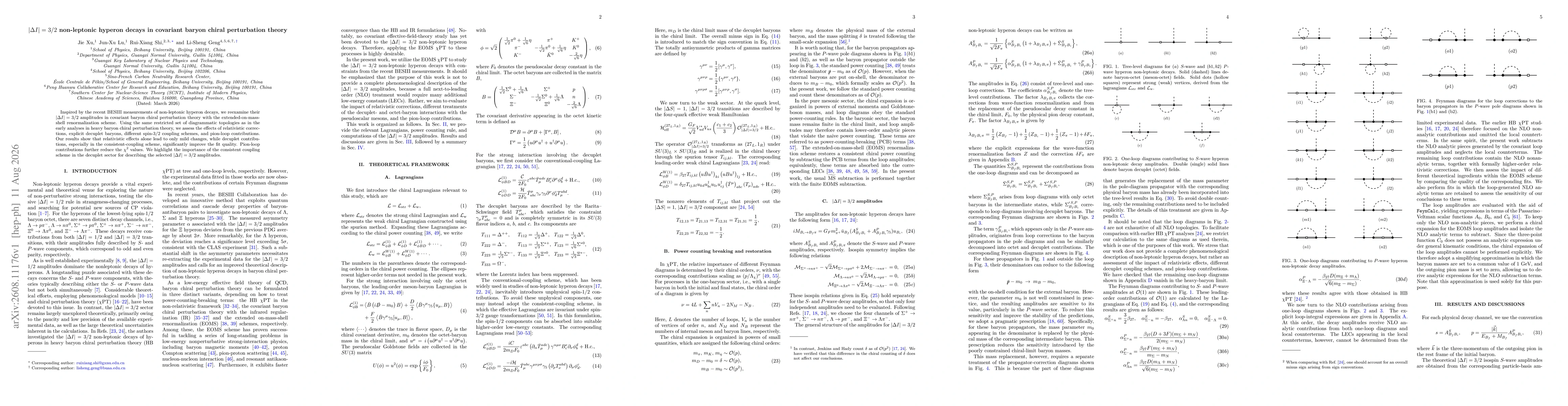 Thumbnail for $|ΔI|=3/2$ non-leptonic hyperon decays in covariant baryon chiral perturbation theory