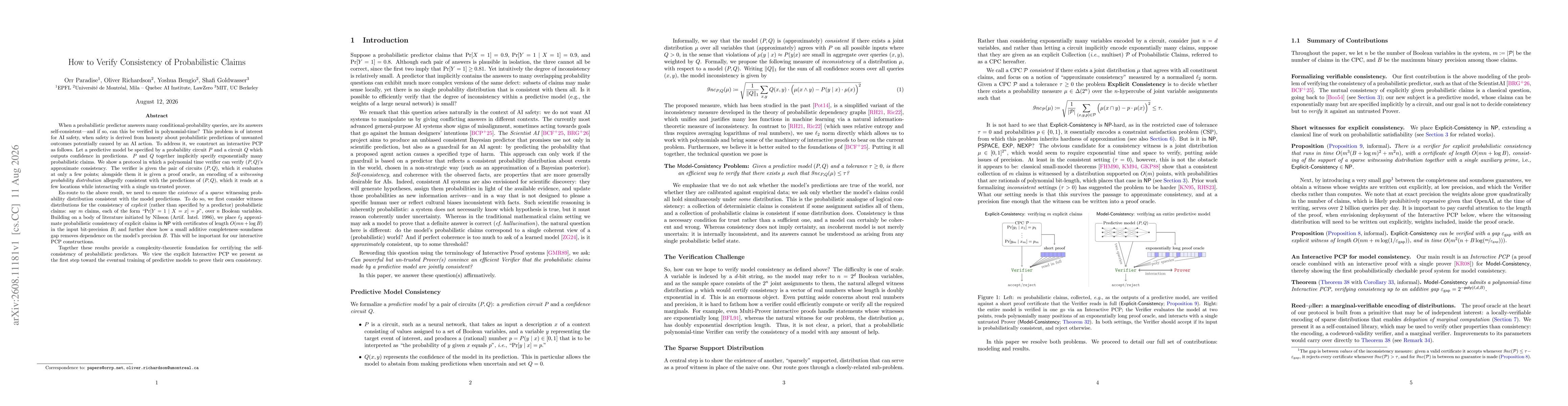Thumbnail for How to Verify Consistency of Probabilistic Claims