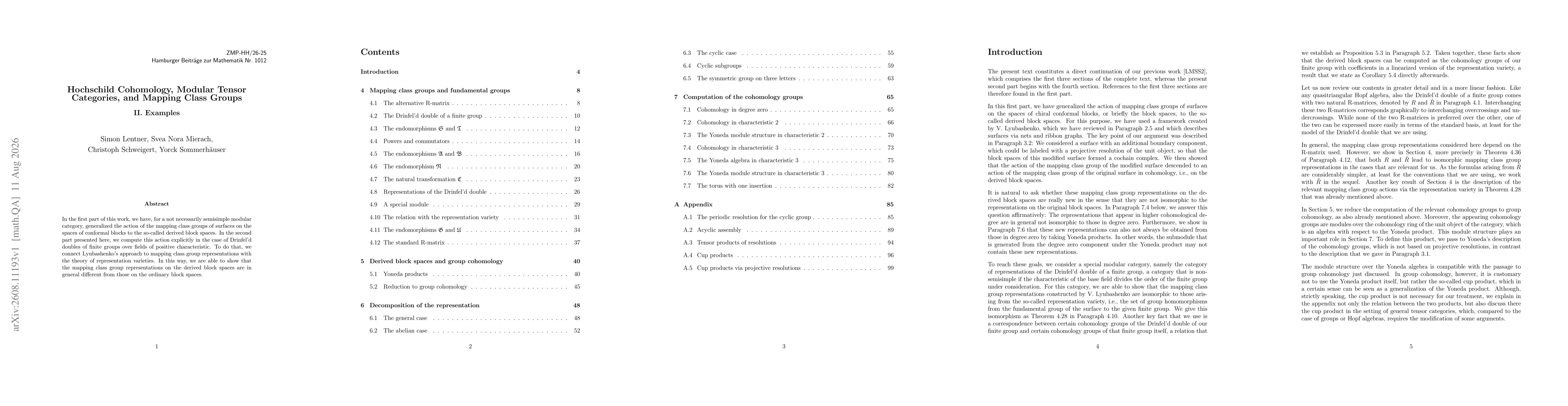 Thumbnail for Hochschild Cohomology, Modular Tensor Categories, and Mapping Class Groups II