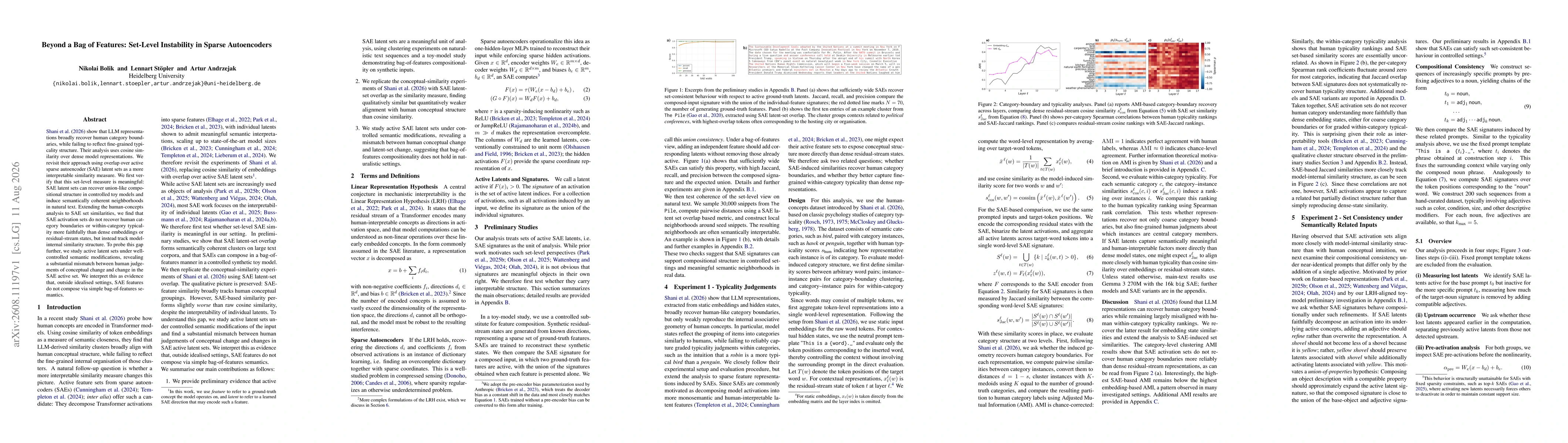 Thumbnail for Beyond a Bag of Features: Set-Level Instability in Sparse Autoencoders