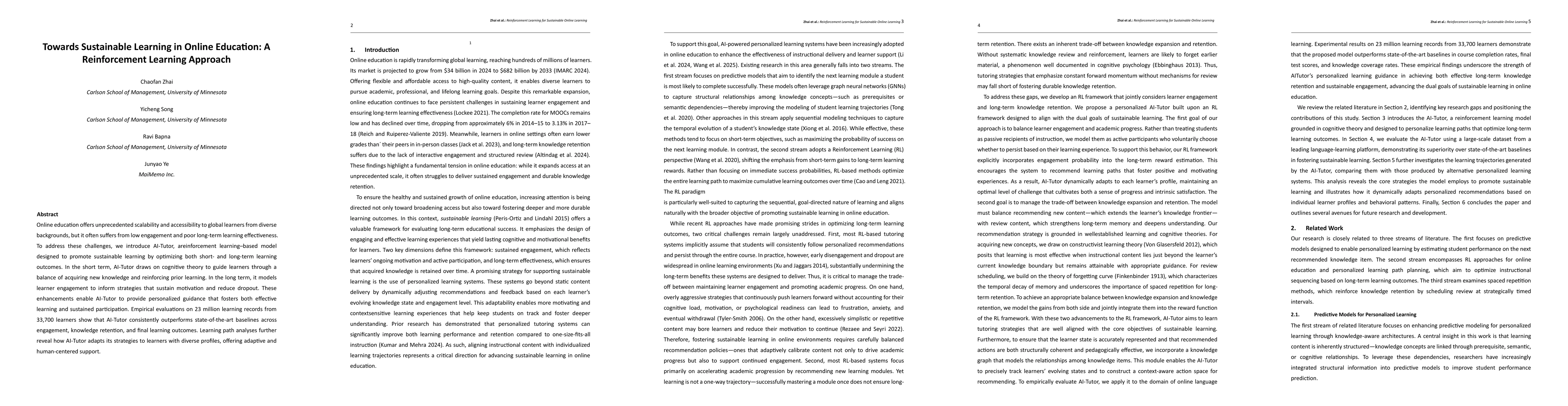 Thumbnail for Towards Sustainable Learning in Online Education: A Reinforcement Learning Approach