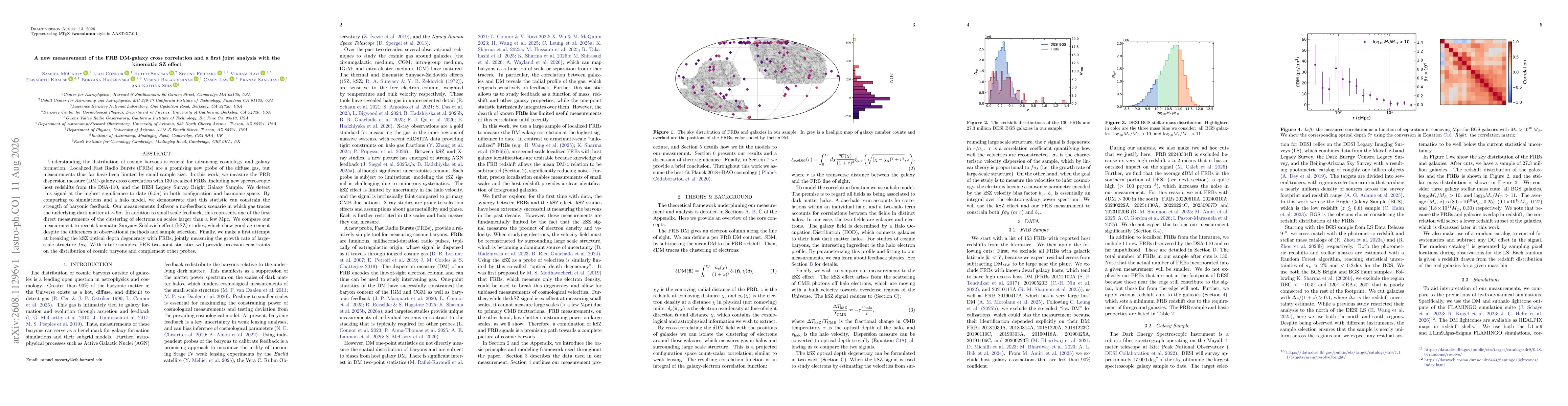 Thumbnail for A new measurement of the FRB DM-galaxy cross correlation and a first joint analysis with the kinematic SZ effect