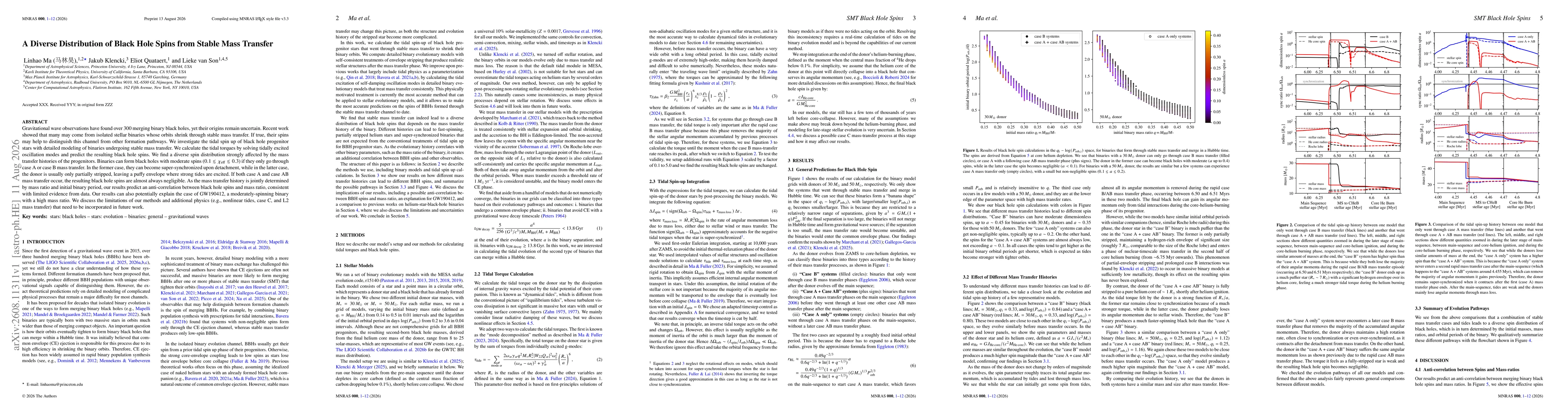 Thumbnail for A Diverse Distribution of Black Hole Spins from Stable Mass Transfer