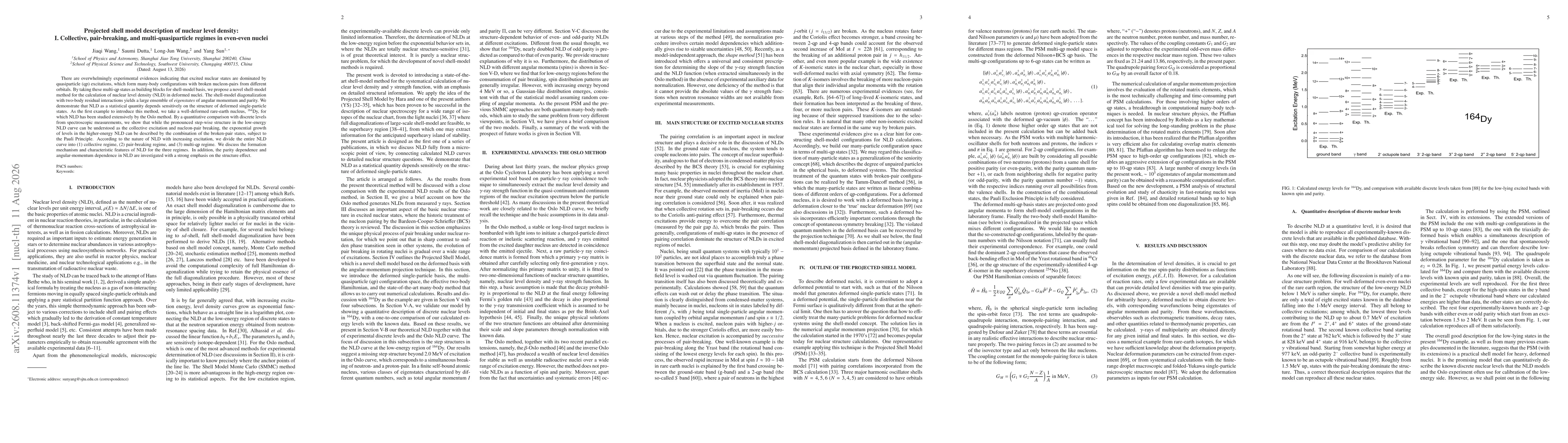 Thumbnail for Projected shell model description of nuclear level density: Collective, pair-breaking, and multiquasiparticle regimes in even-even nuclei