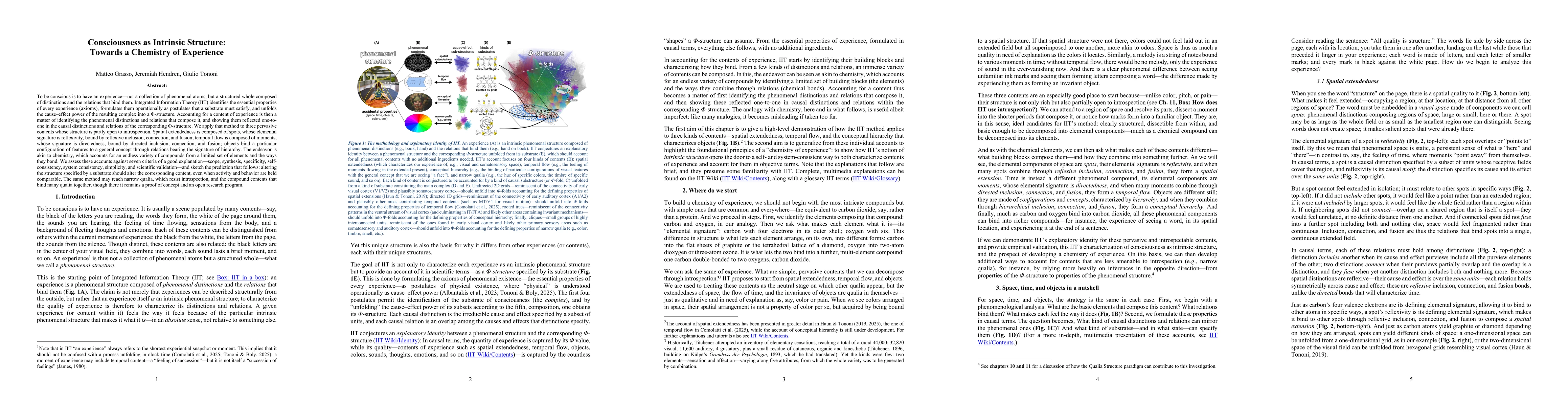 Thumbnail for Consciousness as Intrinsic Structure: Towards a Chemistry of Experience