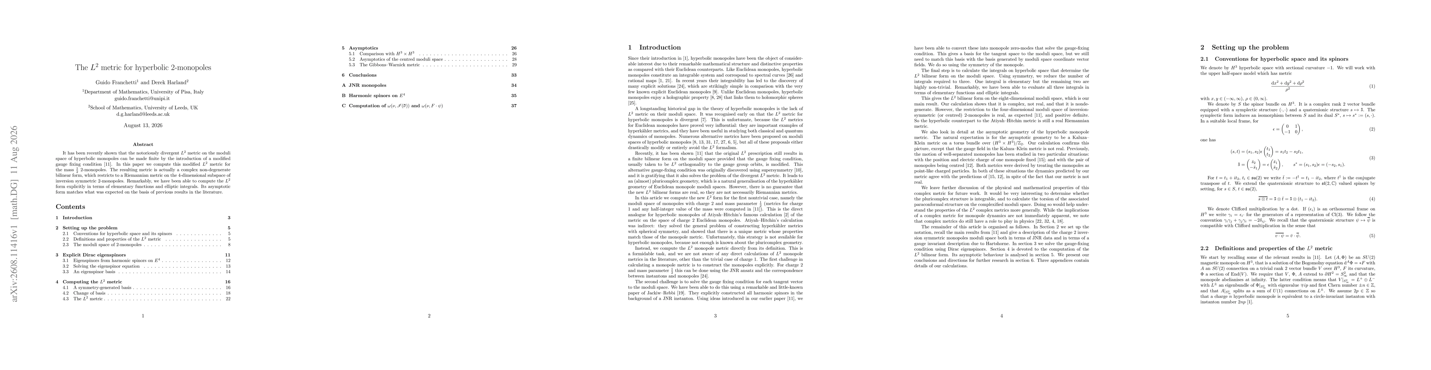 Thumbnail for The $L^2$ metric for hyperbolic 2-monopoles