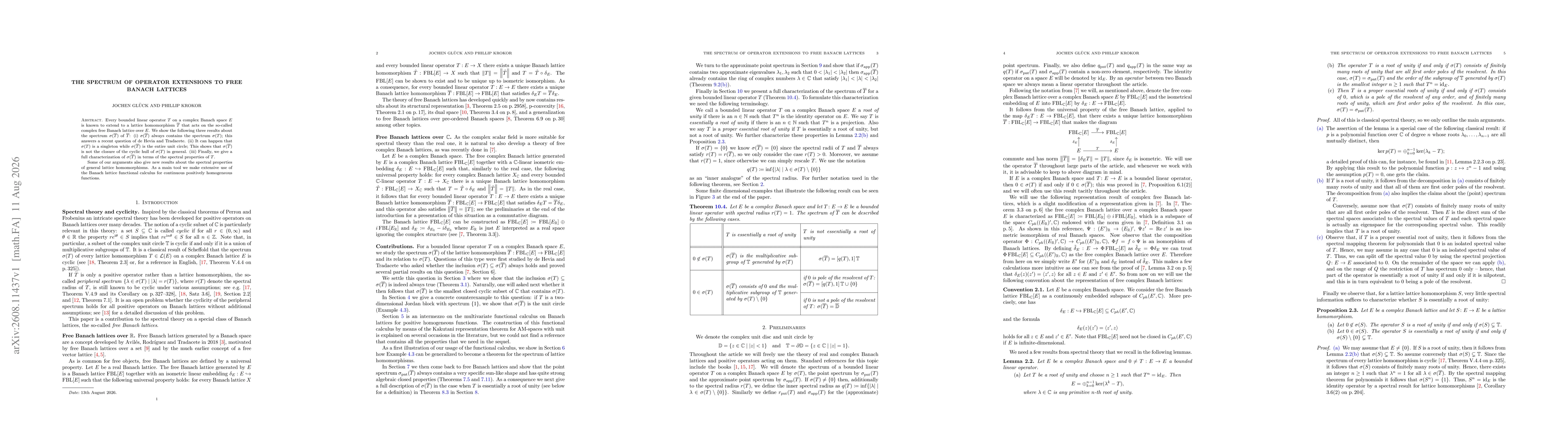 Thumbnail for The spectrum of operator extensions to free Banach Lattices