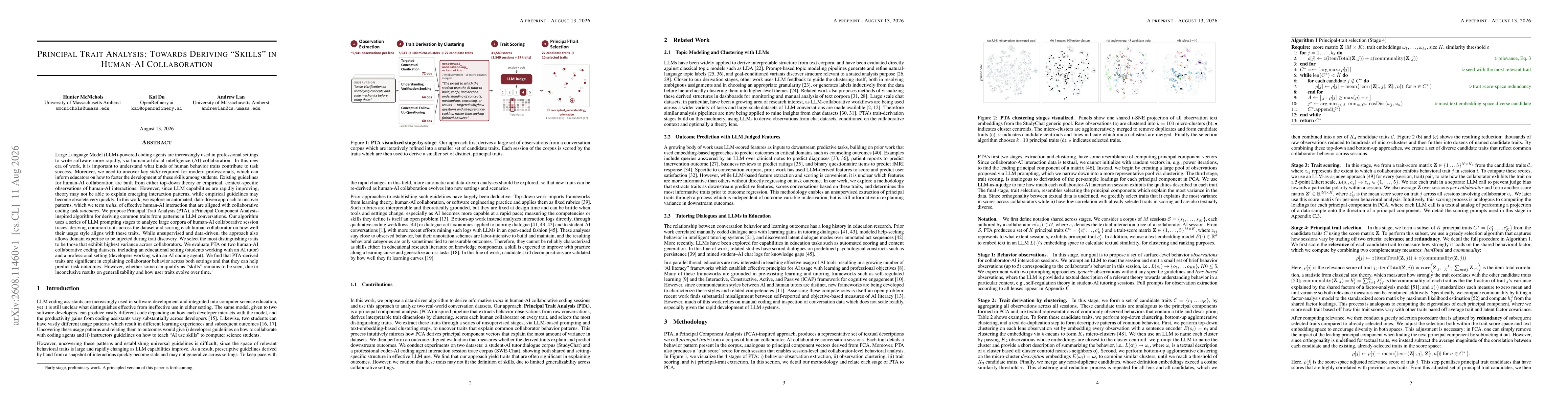 Thumbnail for Principal Trait Analysis: Towards Deriving "Skills" in Human-AI Collaboration
