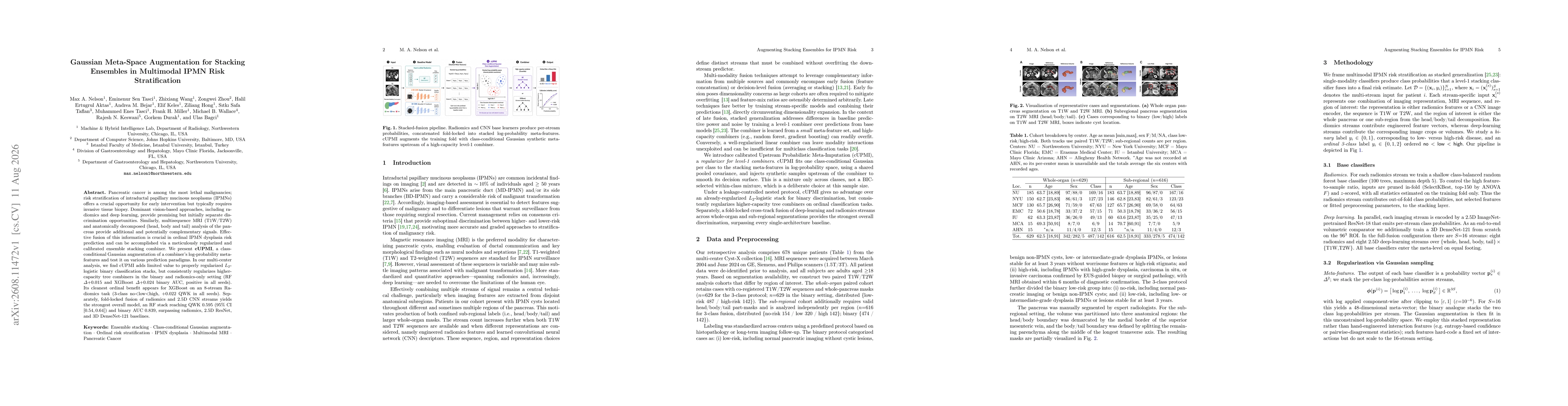 Thumbnail for Gaussian Meta-Space Augmentation for Stacking Ensembles in Multimodal IPMN Risk Stratification