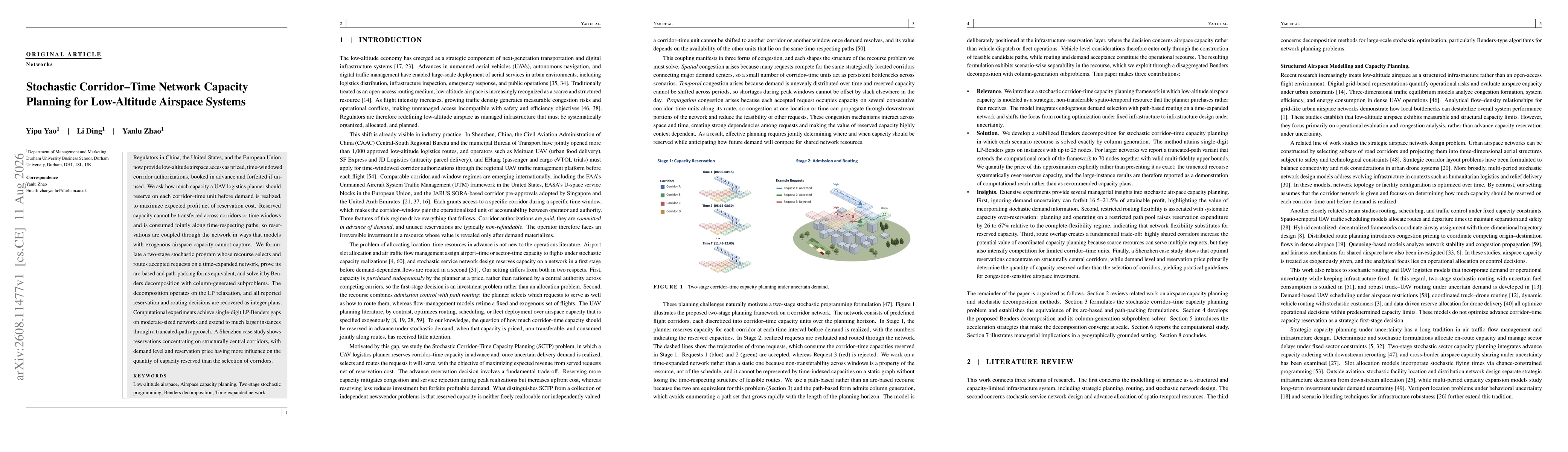Thumbnail for Stochastic Corridor Time Network Capacity Planning for Low Altitude Airspace Systems