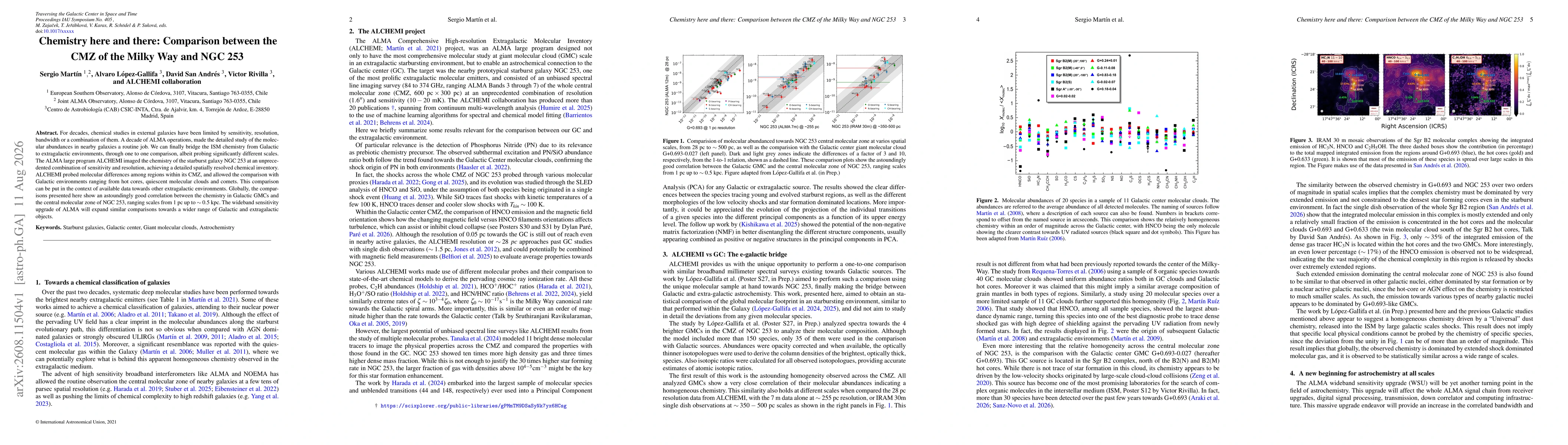 Thumbnail for Chemistry here and there: Comparison between the CMZ of the Milky Way and NGC 253