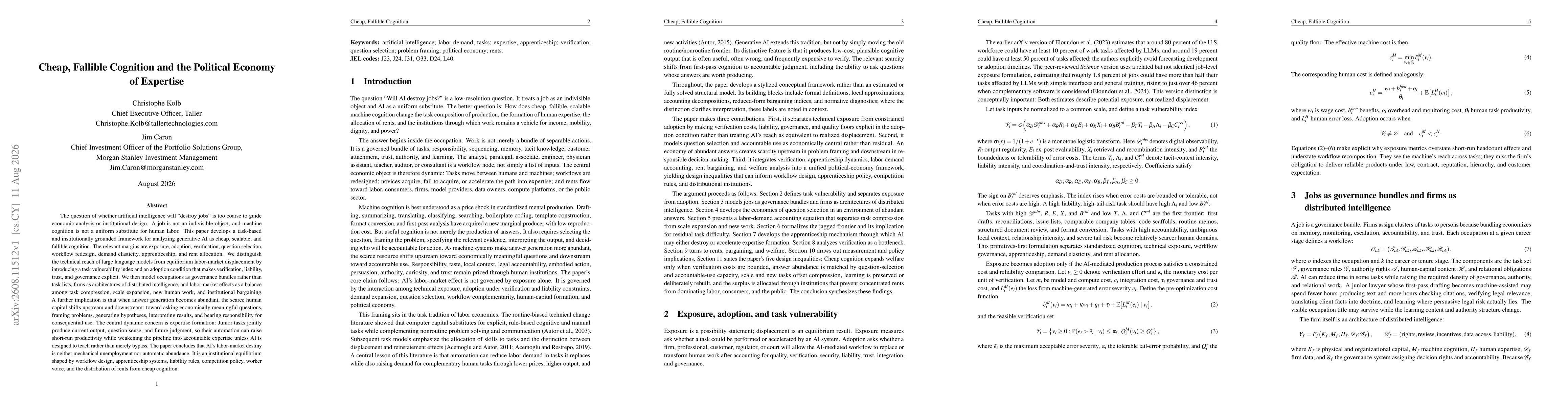 Thumbnail for Cheap, Fallible Cognition and the Political Economy of Expertise