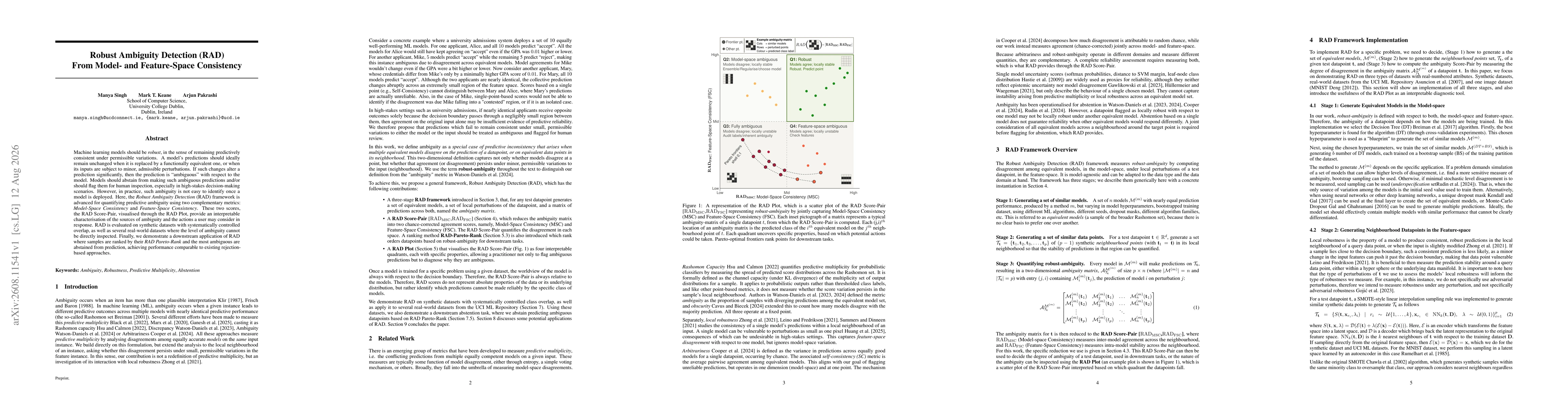 Thumbnail for Robust Ambiguity Detection (RAD) From Model- and Feature-Space Consistency