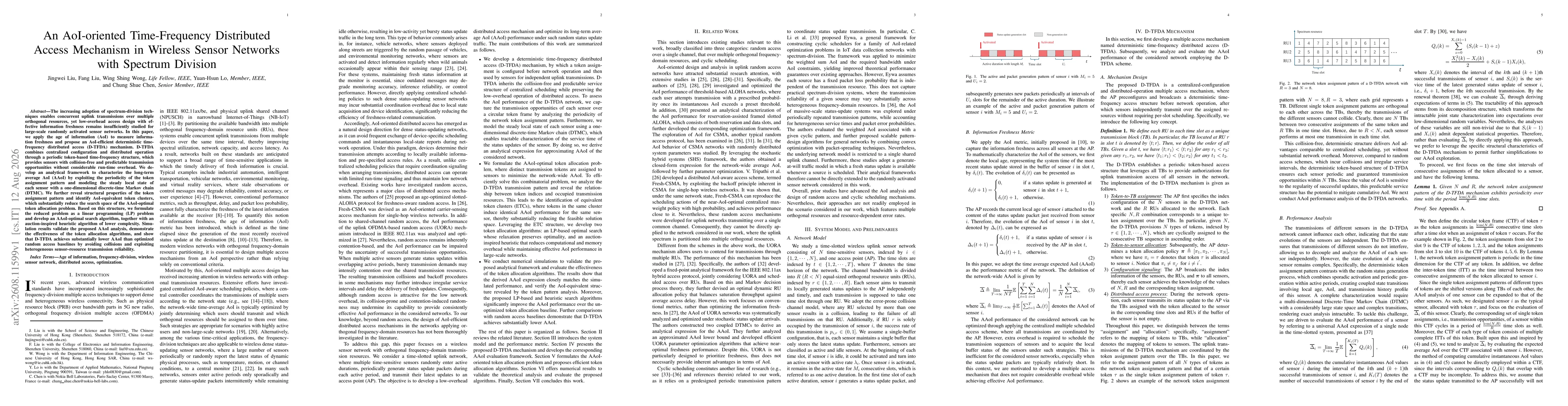 Thumbnail for An AoI-oriented Time-Frequency Distributed Access Mechanism in Wireless Sensor Networks with Spectrum Division