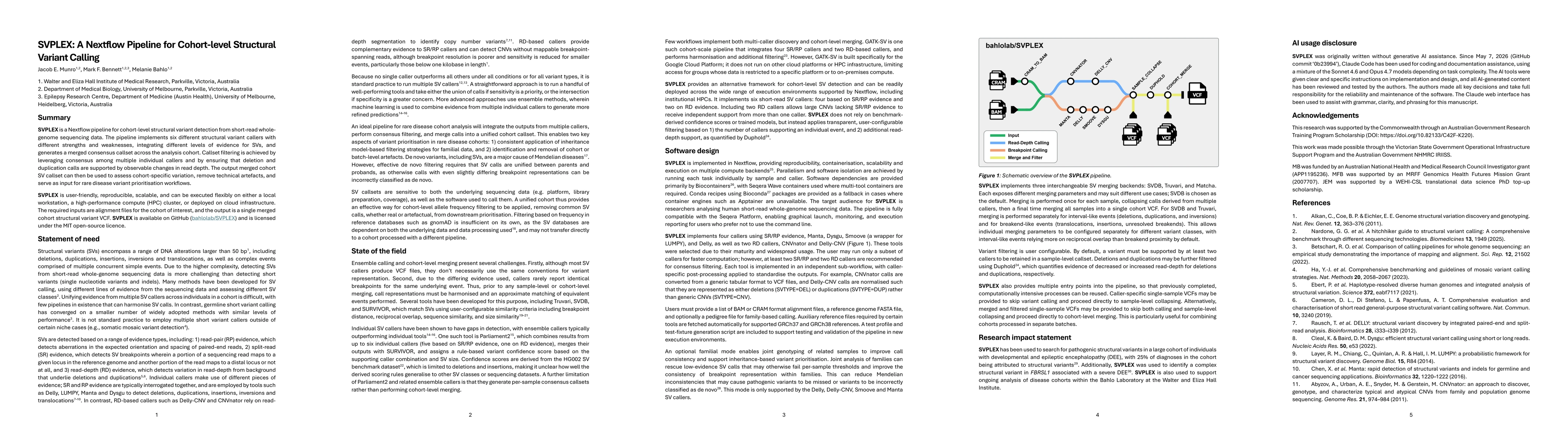 Thumbnail for SVPLEX: A Nextflow Pipeline for Cohort-level Structural Variant Calling