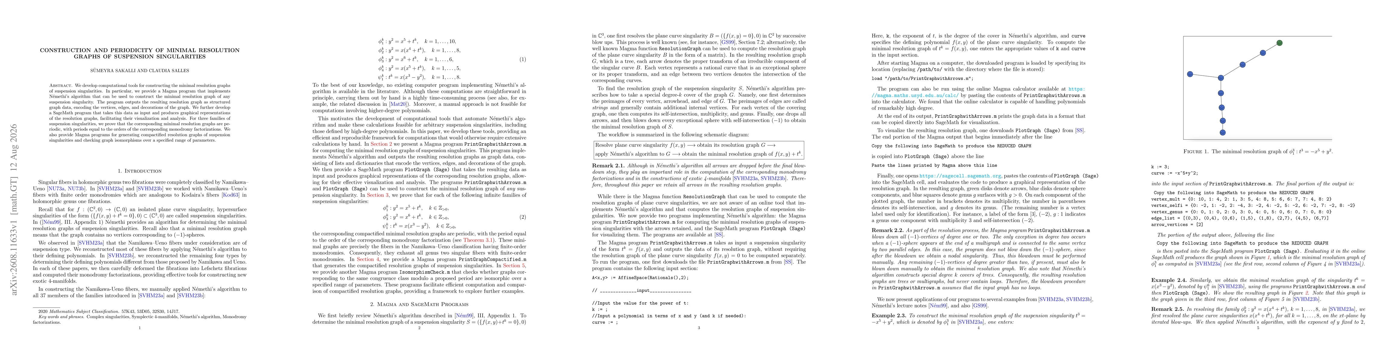 Thumbnail for Construction and Periodicity of Minimal Resolution Graphs of Suspension Singularities