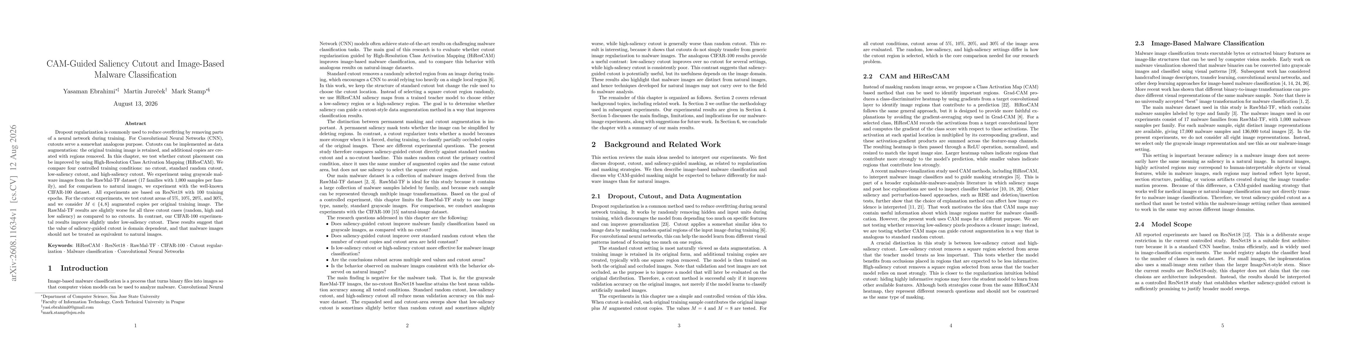 Thumbnail for CAM-Guided Saliency Cutout and Image-Based Malware Classification