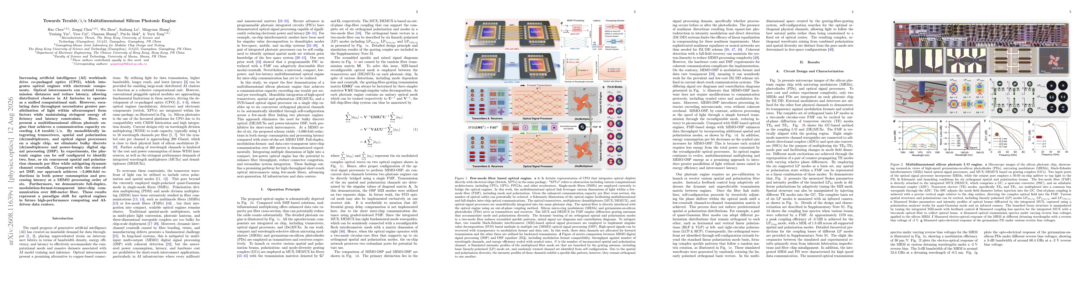 Thumbnail for Towards Terabit/$λ$/s Multidimensional Silicon Photonic Engine
