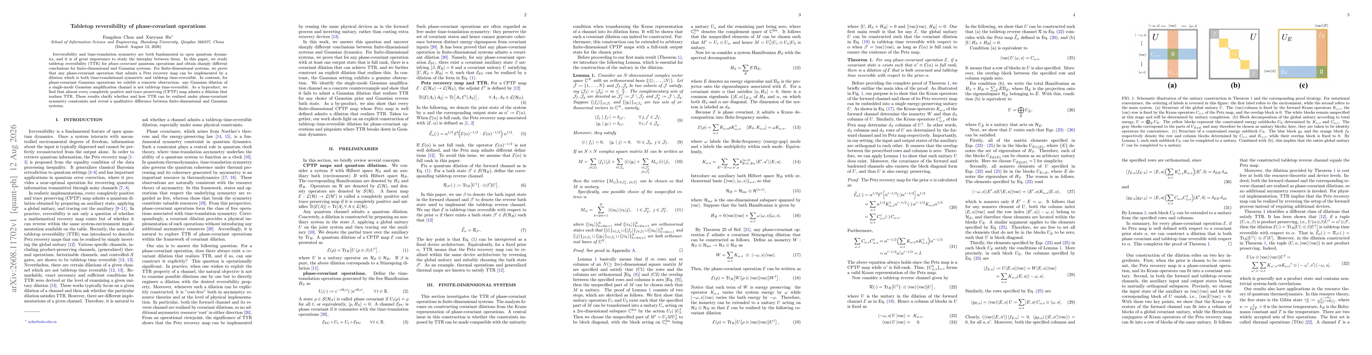 Thumbnail for Tabletop reversibility of phase-covariant operations