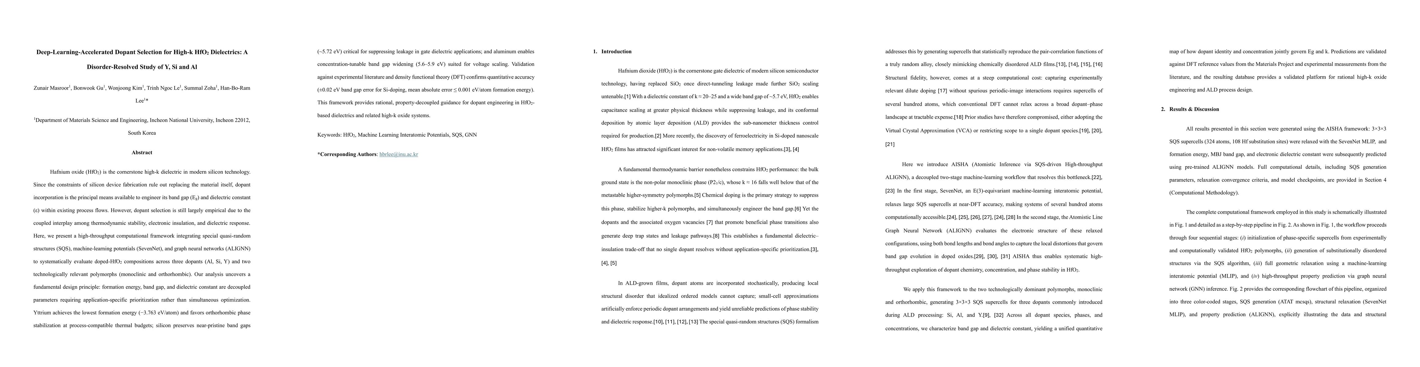 Thumbnail for Deep-Learning-Accelerated Dopant Selection for High-k HfO2 Dielectrics: A Disorder-Resolved Study of Y, Si and Al