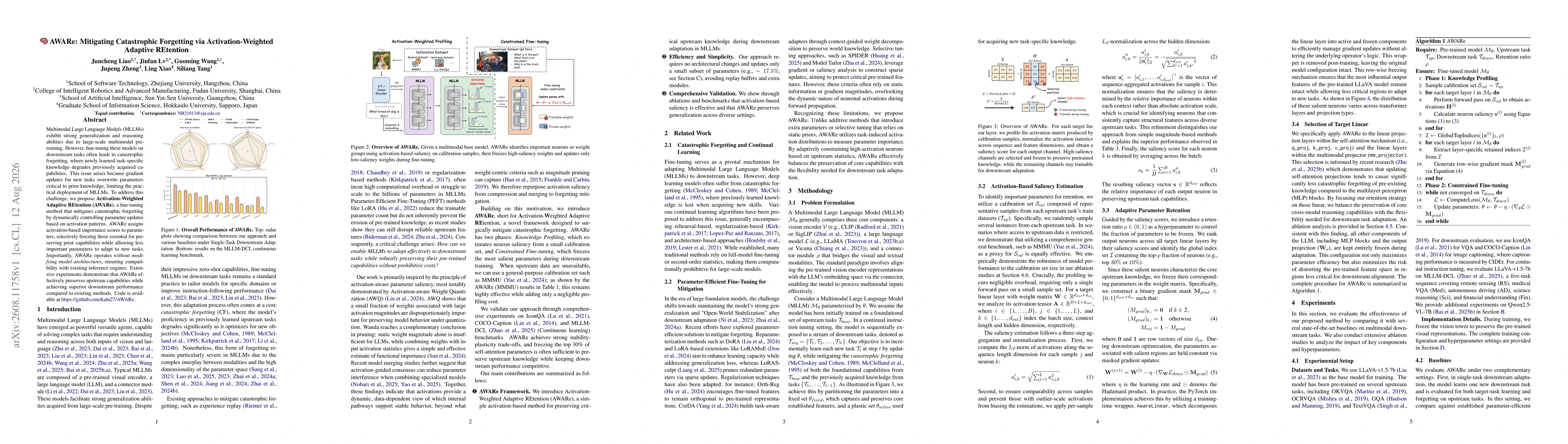 Thumbnail for AWARe: Mitigating Catastrophic Forgetting via Activation-Weighted Adaptive REtention