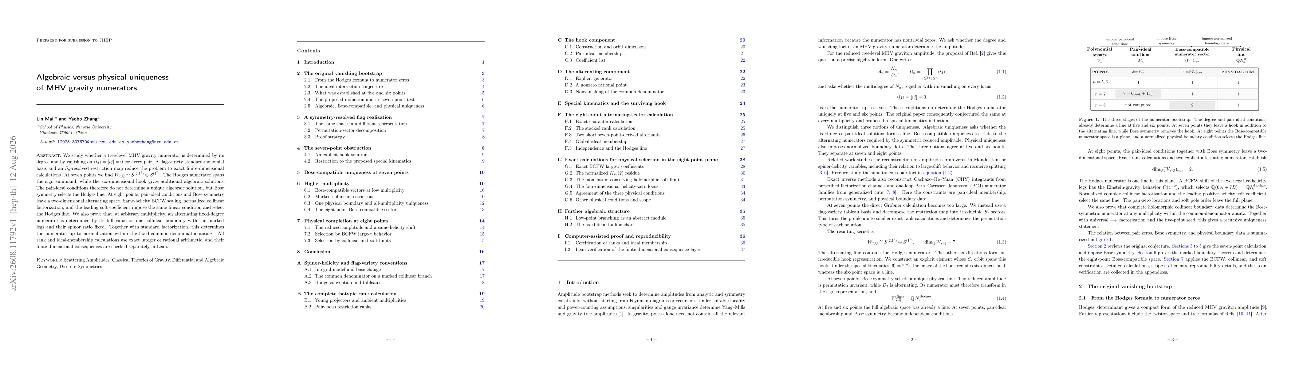 Thumbnail for Algebraic versus physical uniqueness of MHV gravity numerators