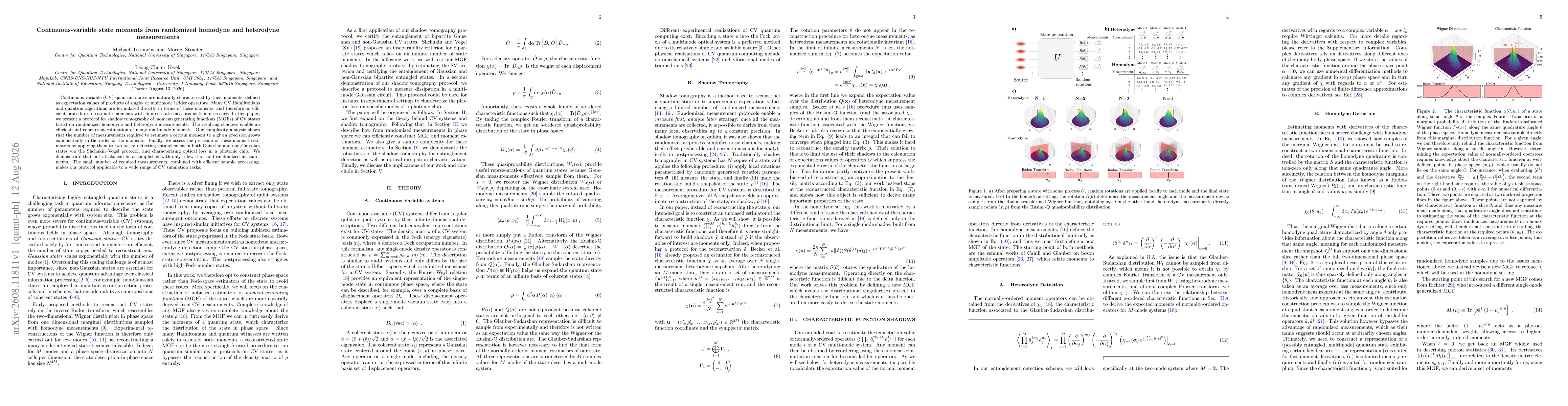 Thumbnail for Continuous-variable state moments from randomized homodyne and heterodyne measurements