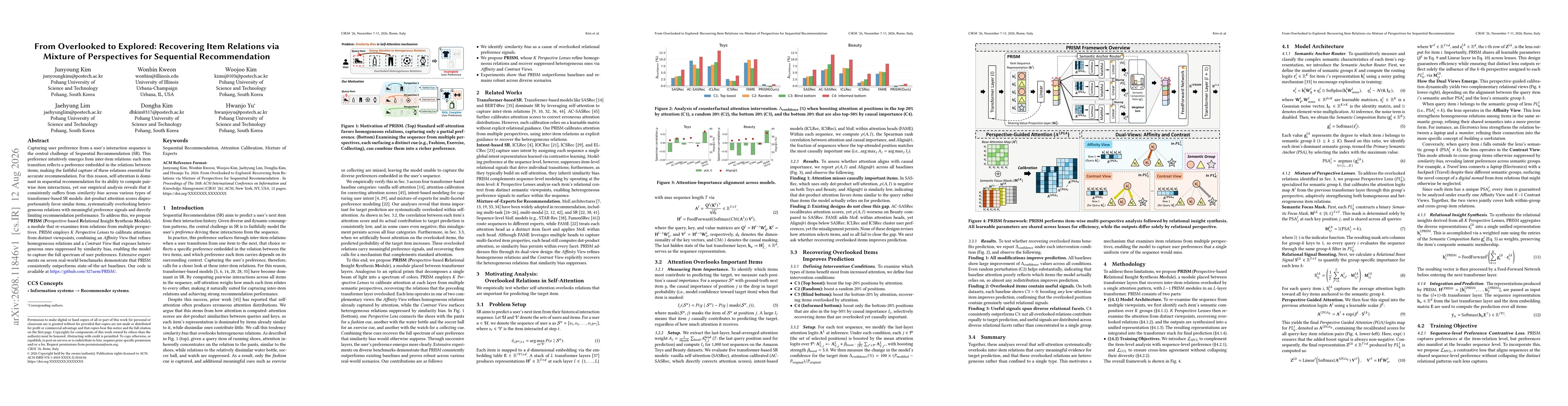 Thumbnail for From Overlooked to Explored: Recovering Item Relations via Mixture of Perspectives for Sequential Recommendation
