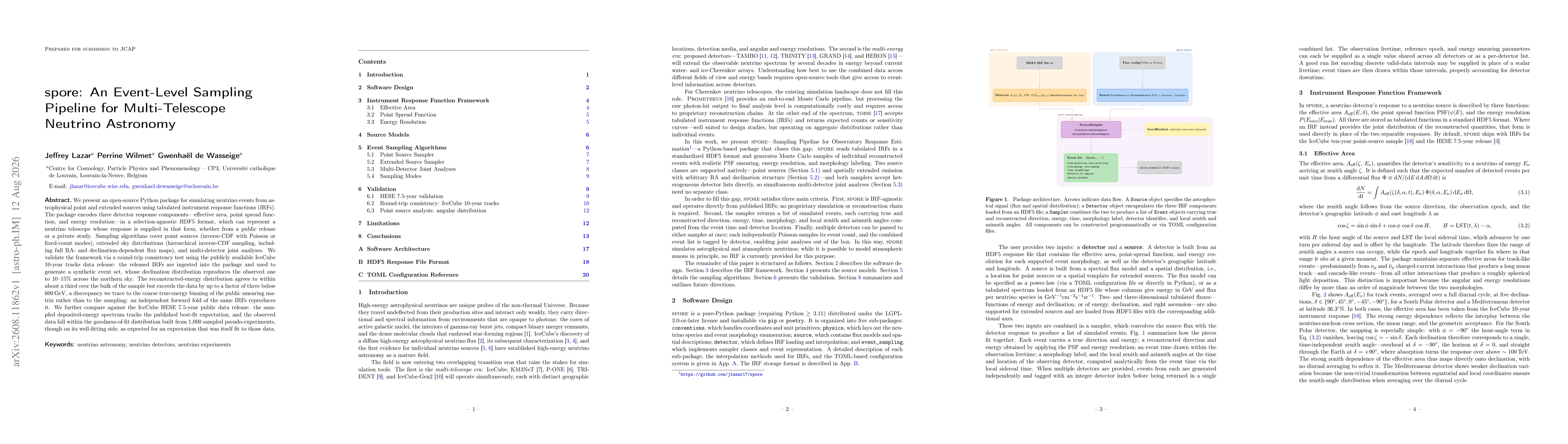 Thumbnail for SPORE: An Event-Level Sampling Pipeline for Multi-Telescope Neutrino Astronomy