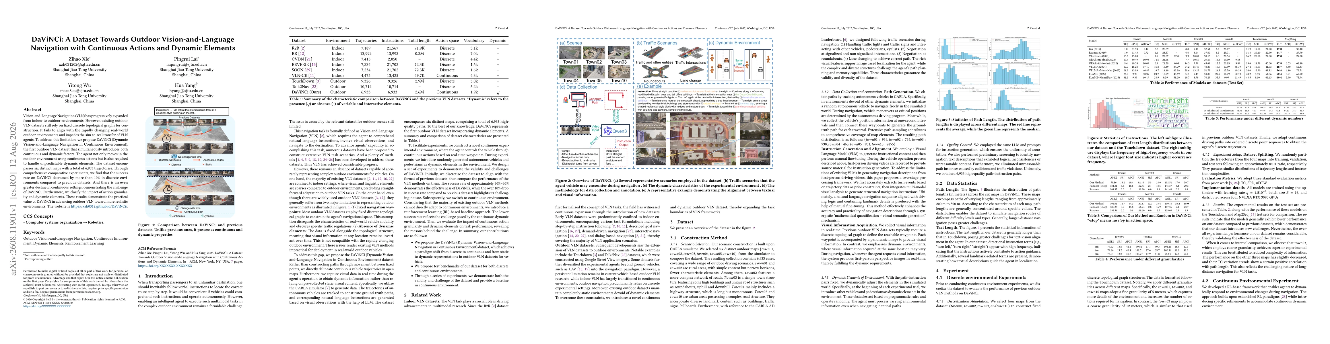 Thumbnail for DaViNCi: A Dataset Towards Outdoor Vision-and-Language Navigation with Continuous Actions and Dynamic Elements
