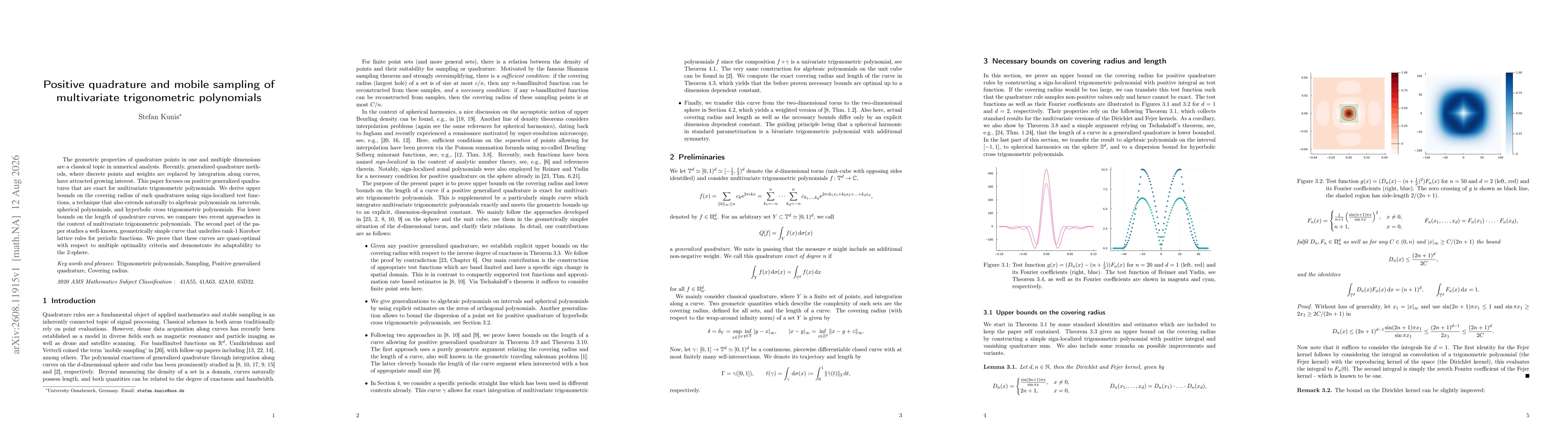 Thumbnail for Positive quadrature and mobile sampling of multivariate trigonometric polynomials