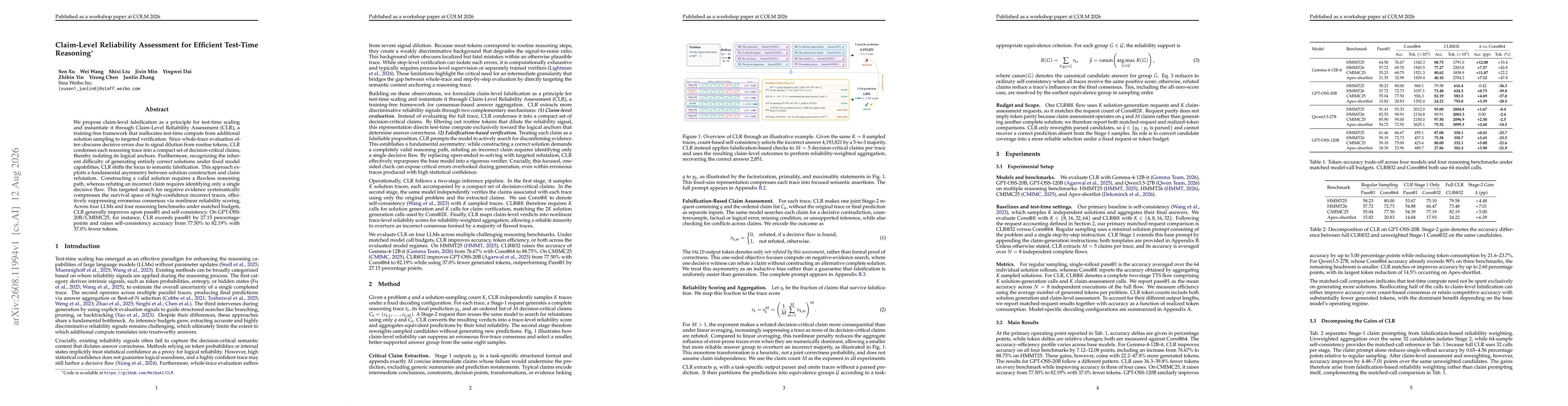 Thumbnail for Claim-Level Reliability Assessment for Efficient Test-Time Reasoning