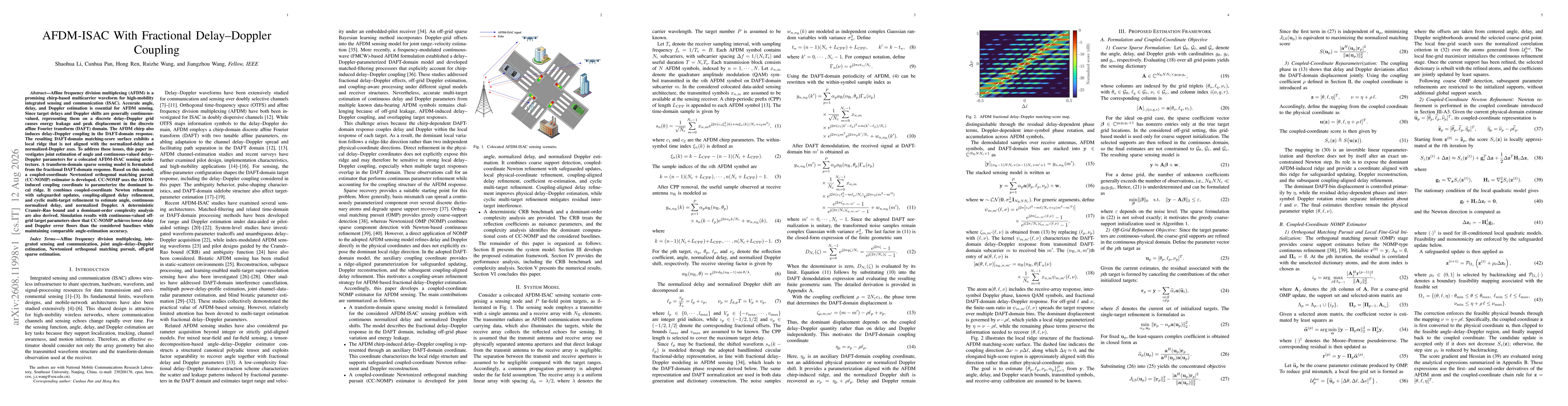 Thumbnail for AFDM-ISAC With Fractional Delay-Doppler Coupling
