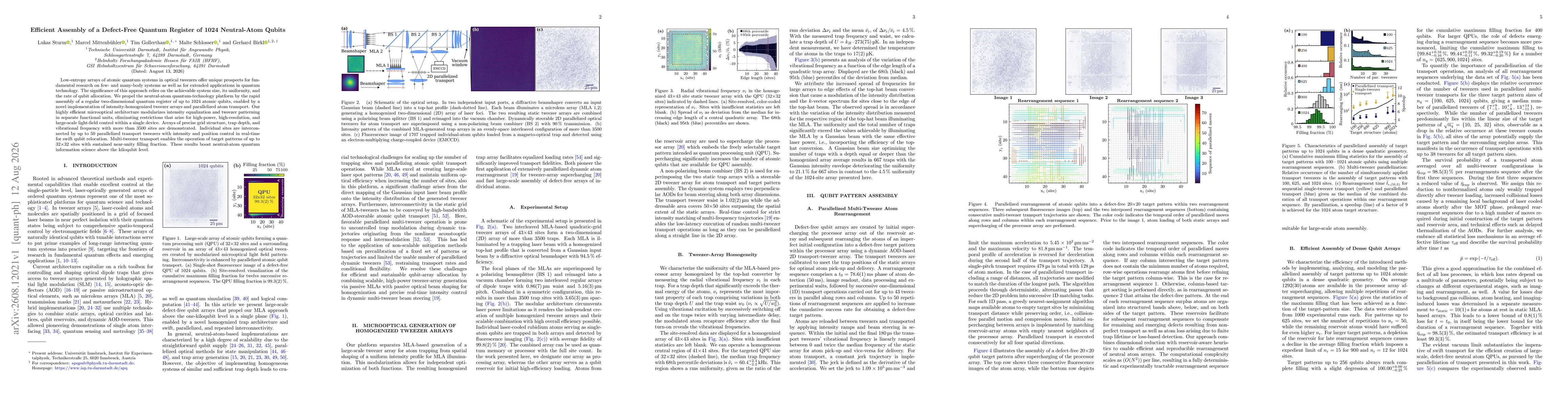 Thumbnail for Efficient Assembly of a Defect-Free Quantum Register of 1024 Neutral-Atom Qubits