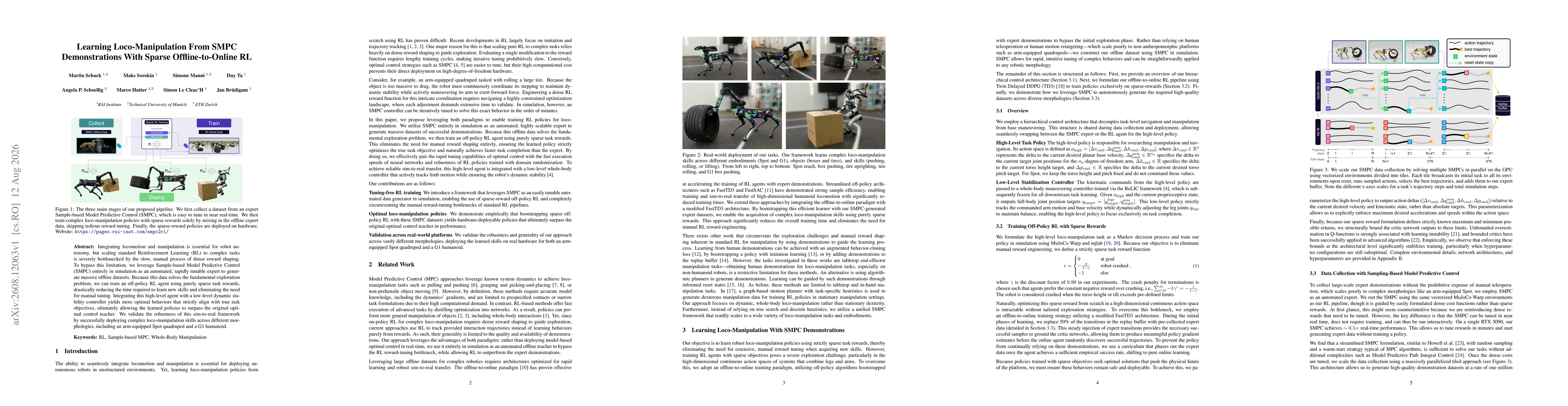 Thumbnail for Learning Loco-Manipulation From SMPC Demonstrations With Sparse Offline-to-Online RL