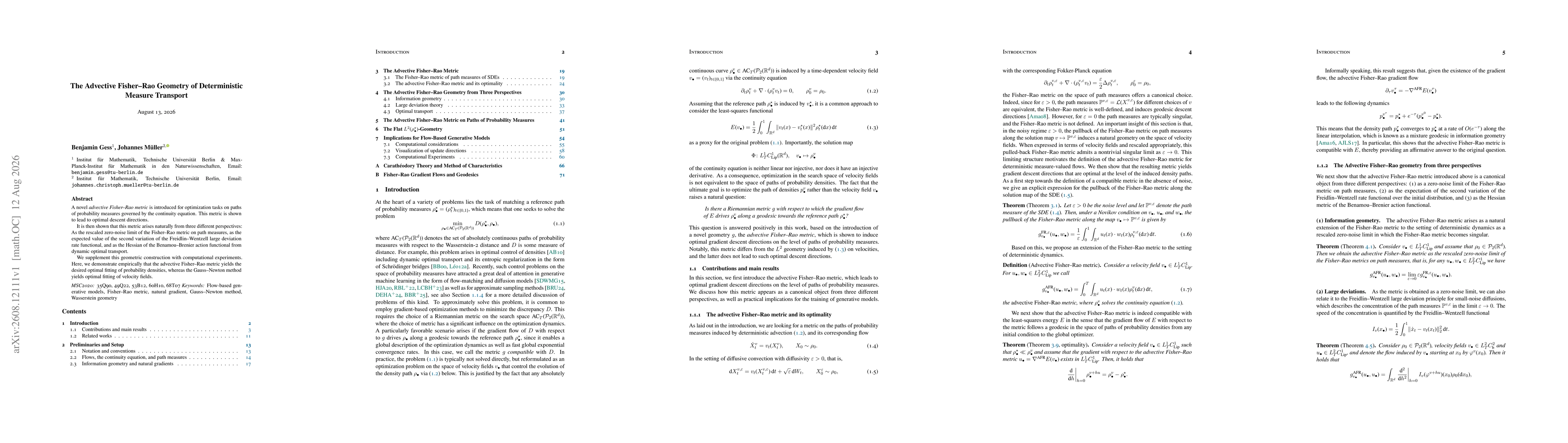 Thumbnail for The Advective Fisher-Rao Geometry of Deterministic Measure Transport