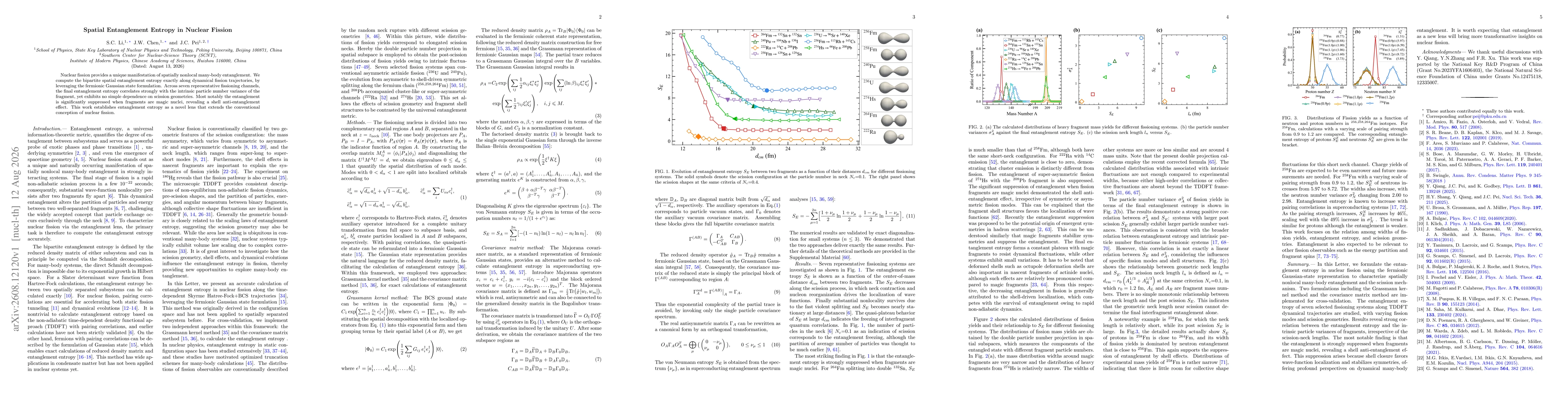 Thumbnail for Spatial Entanglement Entropy in Nuclear Fission