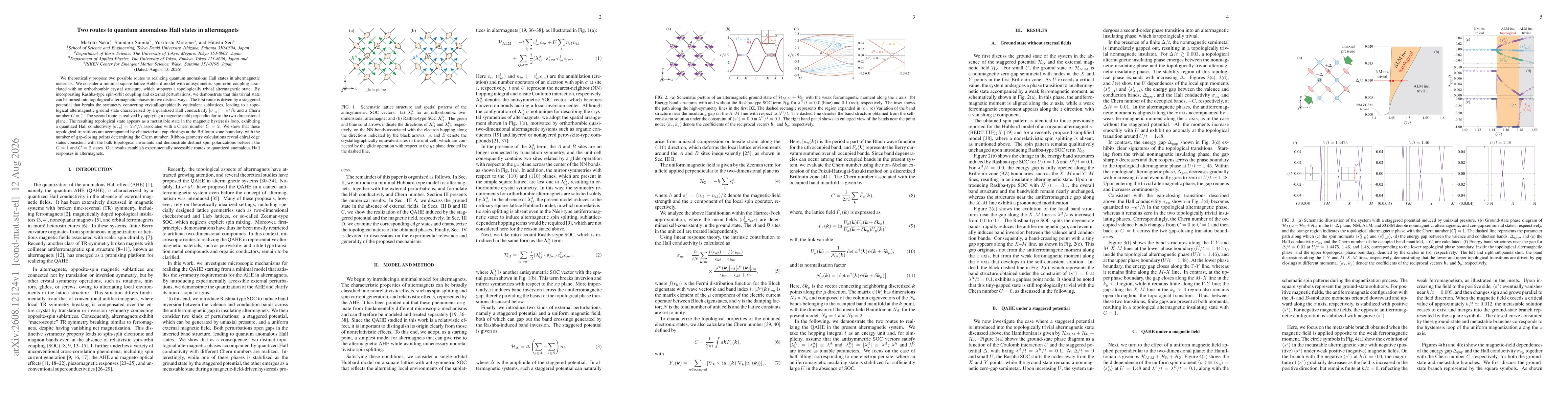 Thumbnail for Two routes to quantum anomalous Hall states in altermagnets