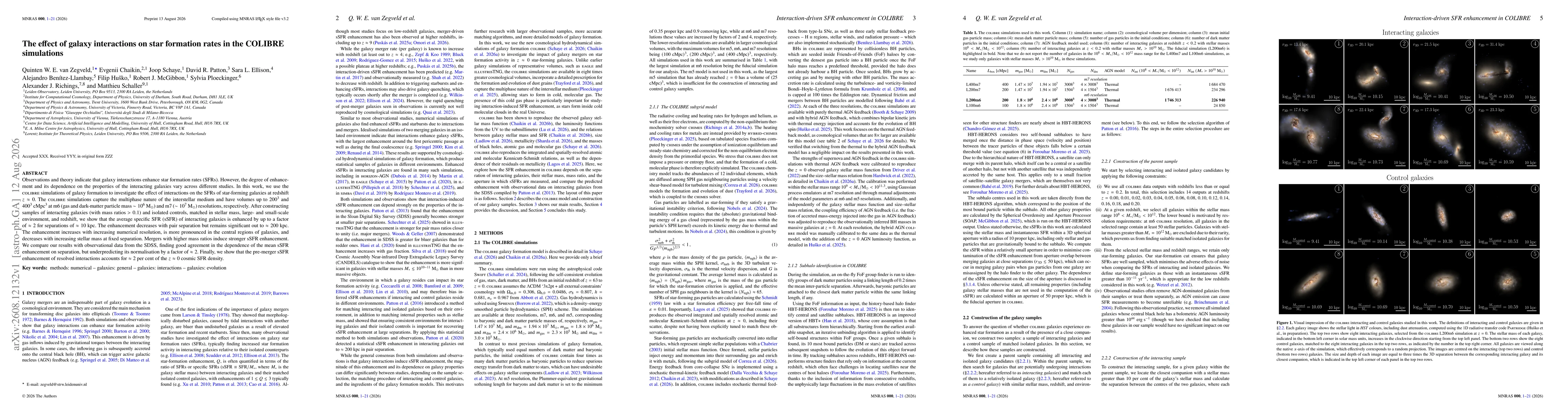 Thumbnail for The effect of galaxy interactions on star formation rates in the COLIBRE simulations