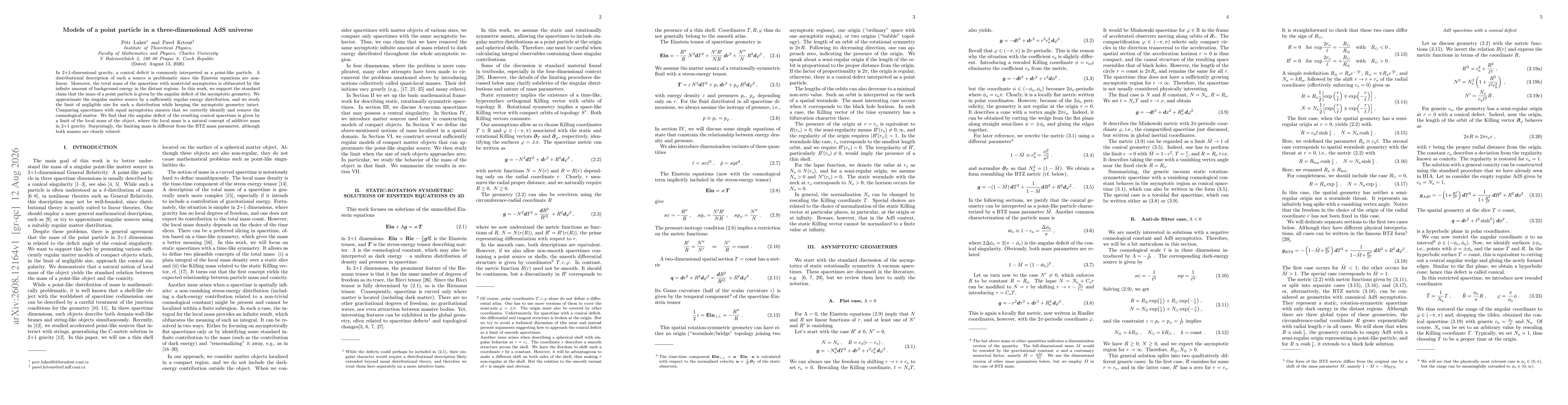 Thumbnail for Models of a point particle in a three-dimensional AdS universe